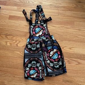 XS BlackMilk Cathedral Short Overalls